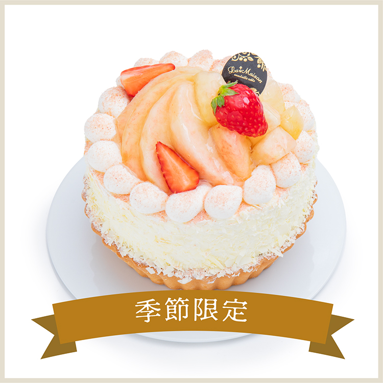 白桃のショートケーキタルト
